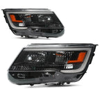 Set of 2 Halogen Headlights for Ford Explorer (2016–2018) w/ Police Interceptor