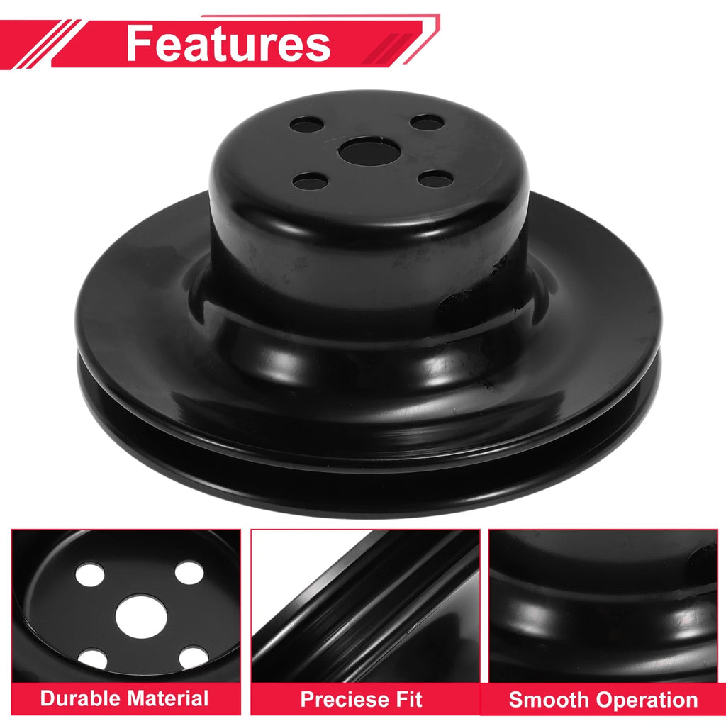SWP Double-Groove Short Water Pump Pulley for Chevy Big Block 396 427 454 (1965–1986)