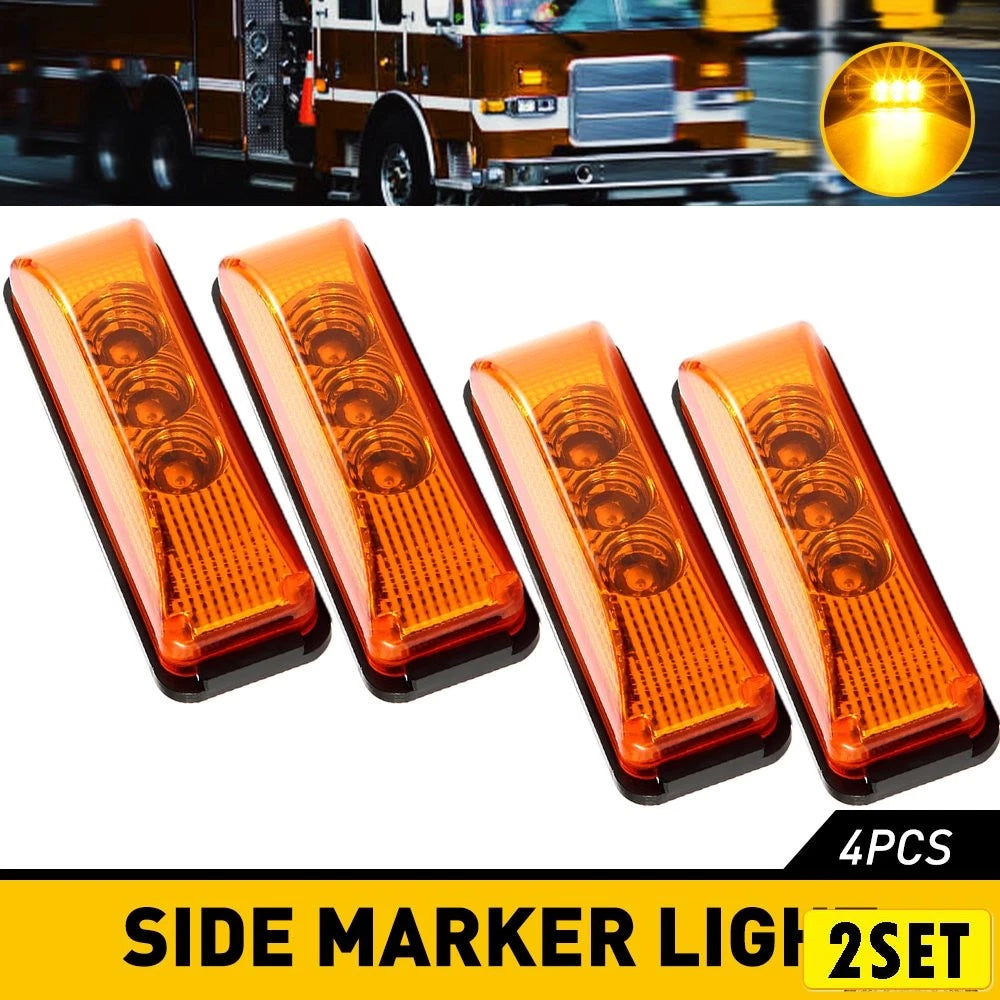 8x LED Marker Lights for RV Truck Trailer (Waterproof Amber)