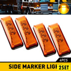 8x LED Marker Lights for RV Truck Trailer (Waterproof Amber)