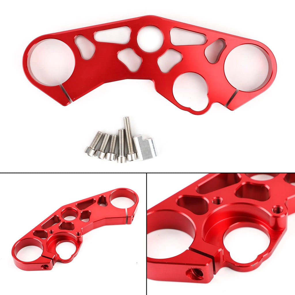 Lowering Triple Tree Front Upper Top Clamp for Suzuki GSXR 600 750 1000 (2001–2023) Red