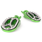 Green Shark Teeth Racing Foot Pegs for Kawasaki KX250 KX450 (2008-2015)