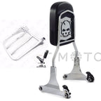 Skull Sissy Bar with Luggage Rack for Harley FXST FLST (1984–up)