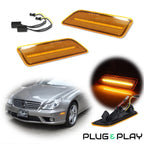 Amber Lens LED Front Side Marker Lights Kit for Benz W219 CLS550 CLS63 AMG