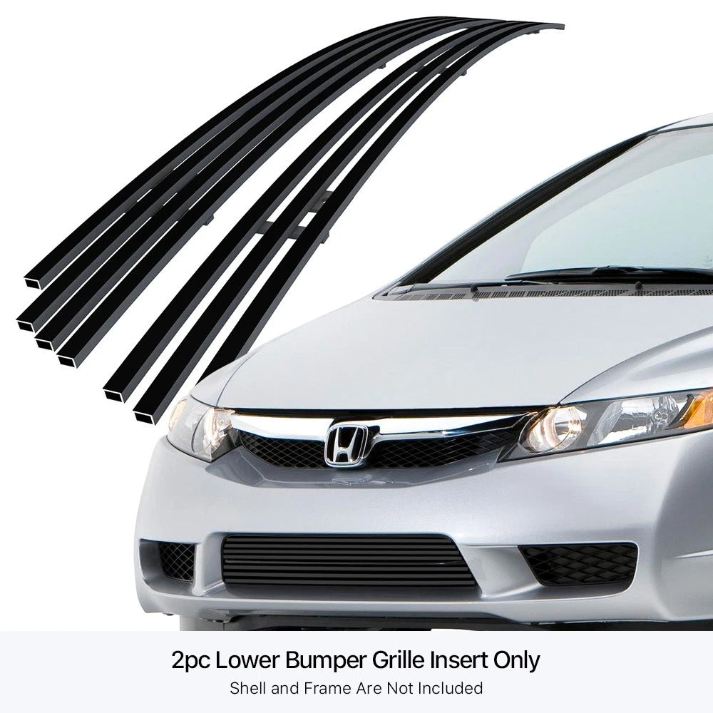 Stainless Black Billet Grille Insert for Honda Civic/Hybrid Sedan (2009–2011)