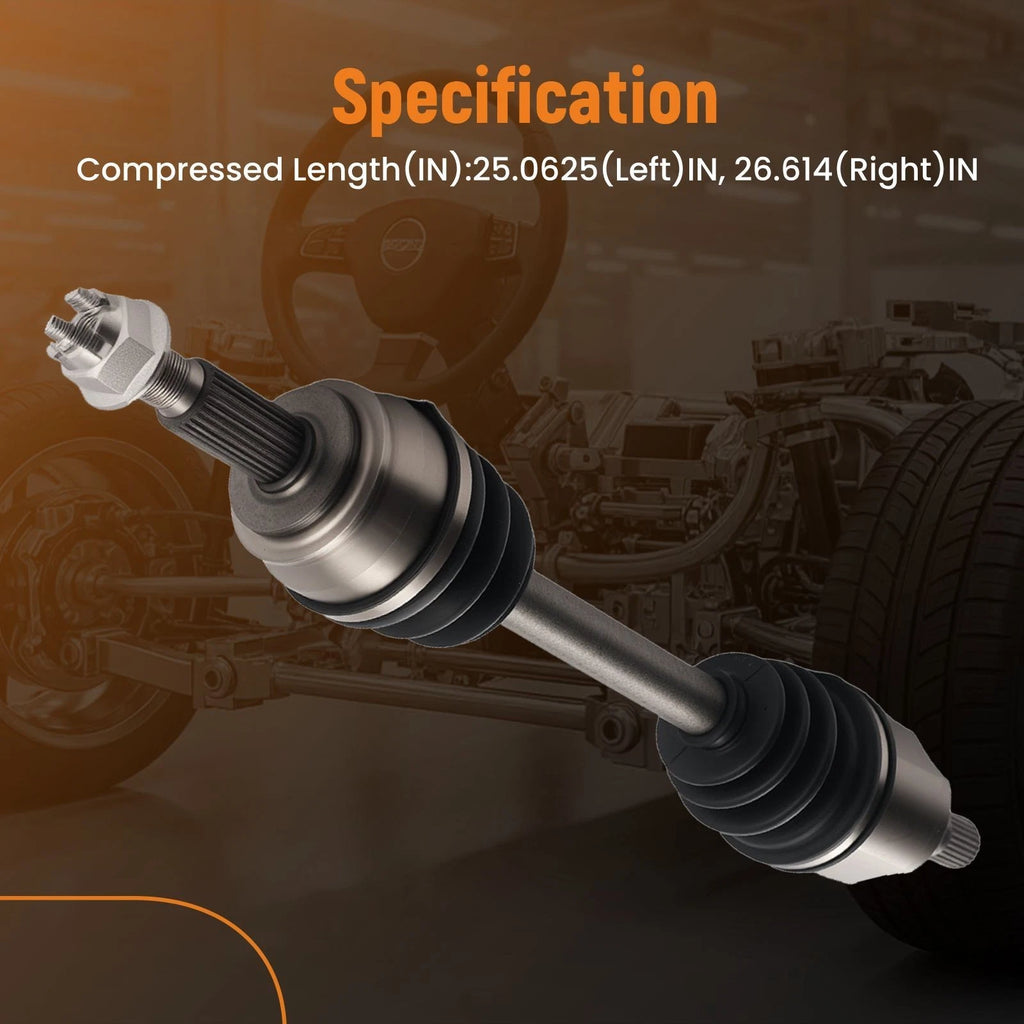 2X Front CV Axle Shaft for Jeep Patriot 4WD (2016–2017)