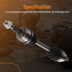 2X Front CV Axle Shaft for Jeep Patriot 4WD (2016–2017)