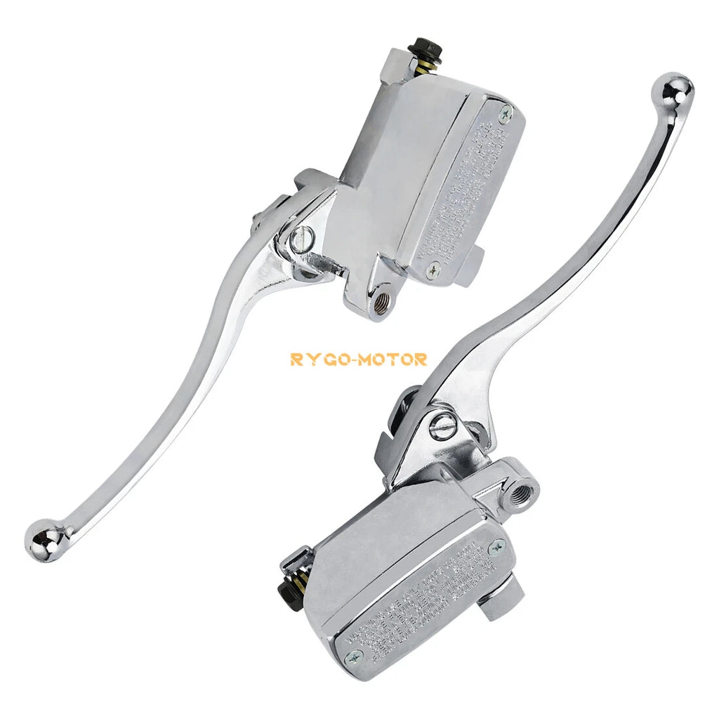 1" Motorcycle Handlebar Hydraulic Brake Master Cylinder & Clutch Lever for