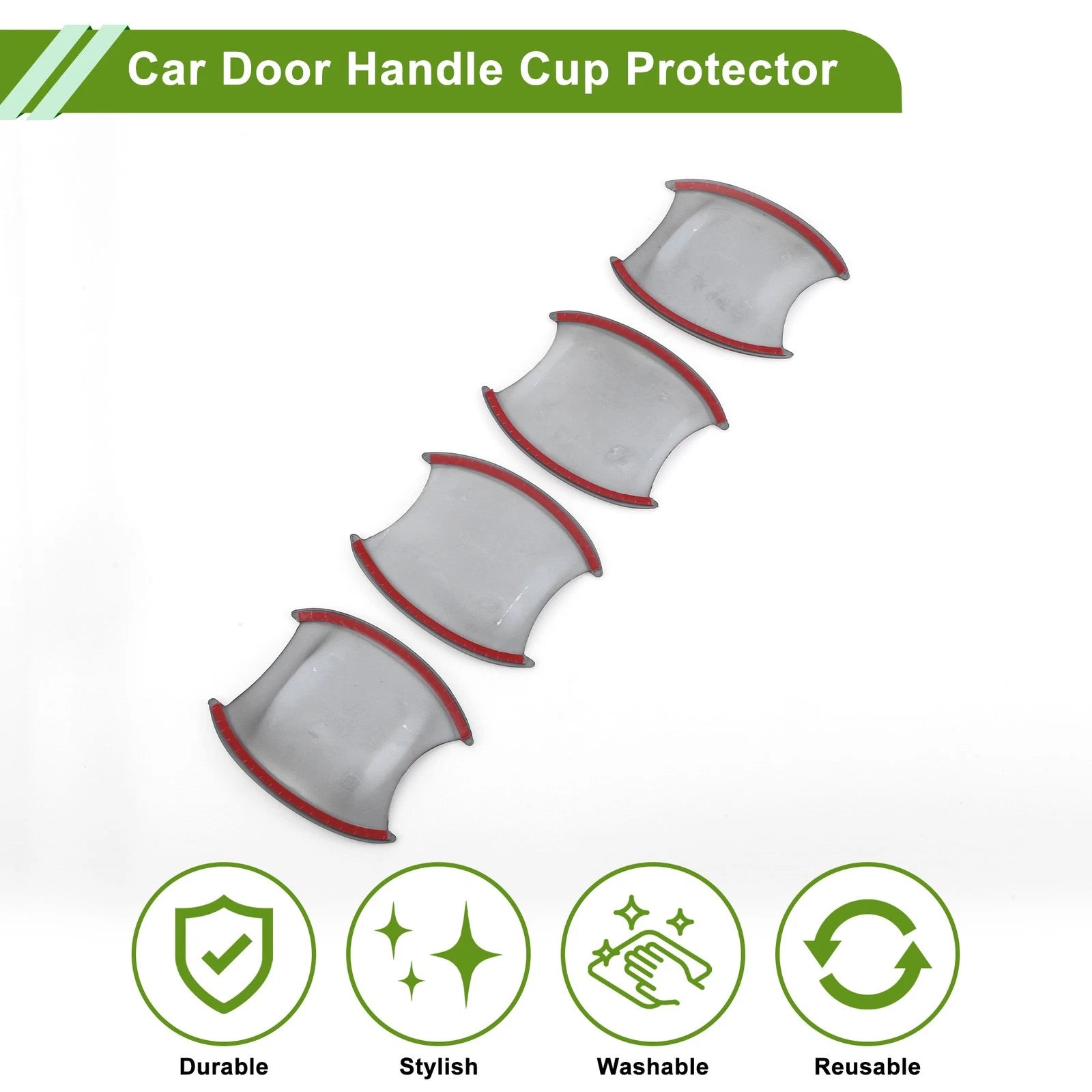 Set of 4 Door Handle Cup Protectors for Honda CR-V (2007–2011) Gloss Black