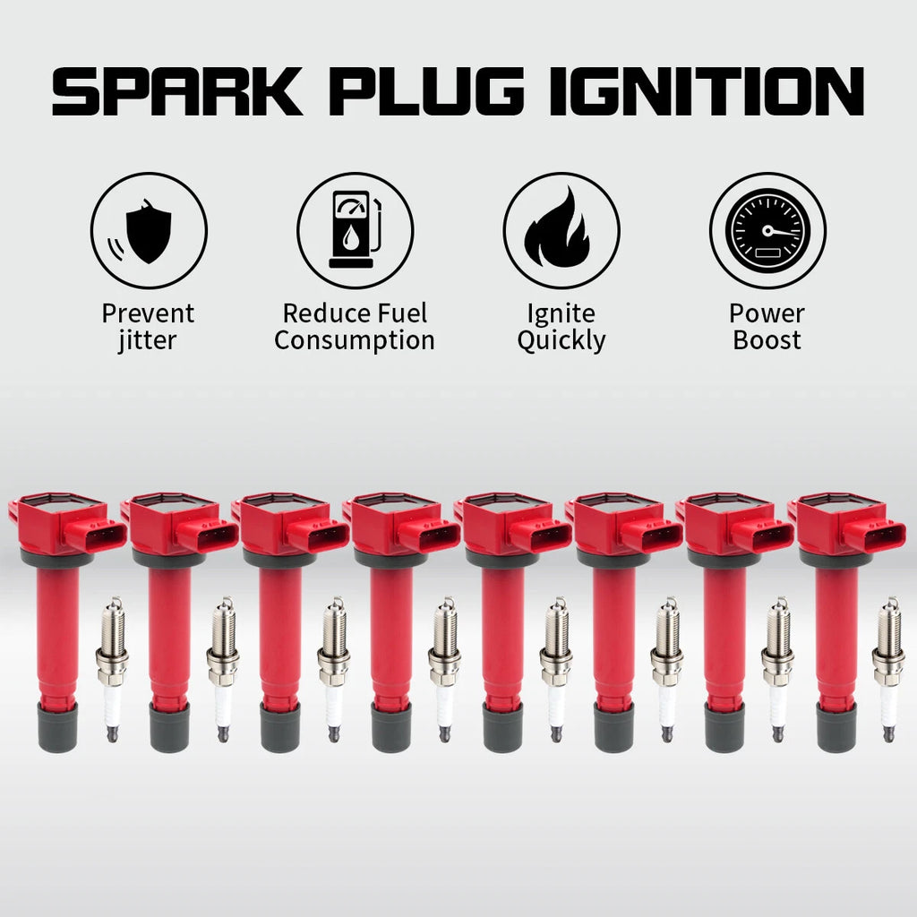 Set of 8 Ignition Coils + 8 Spark Plugs for Volvo S80 XC90 (2005–2011) UF574