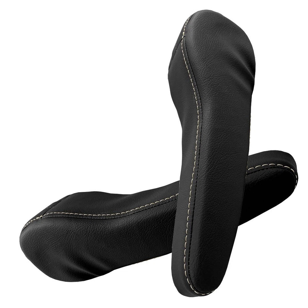 Seat Armrest Cover for Buick Encore (2013–2020) PVC Leather Beige Stitch