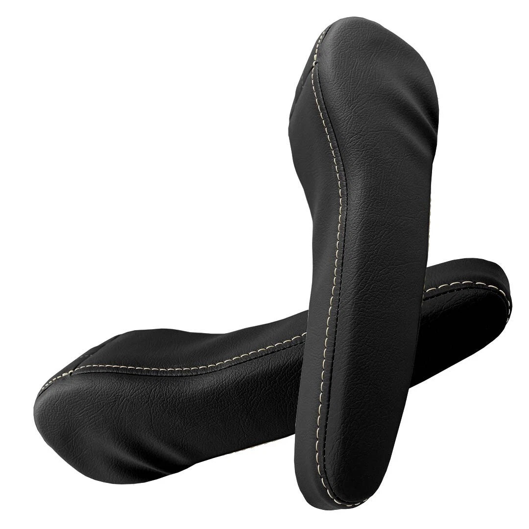 Seat Armrest Cover for Buick Encore (2013–2020) PVC Leather Beige Stitch