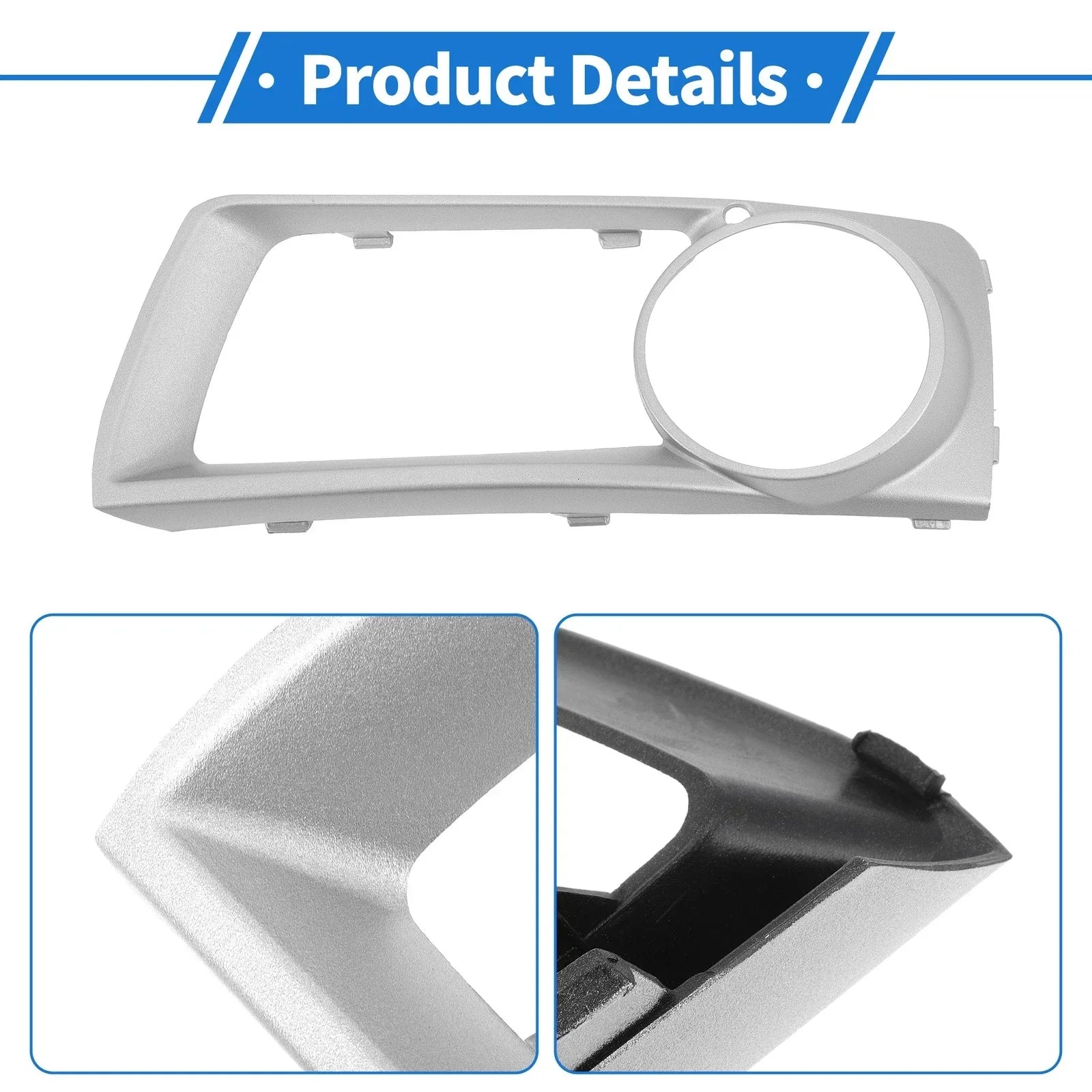1 Pc Front Left Fog Light Grill for BMW X6 Silver (12-14)