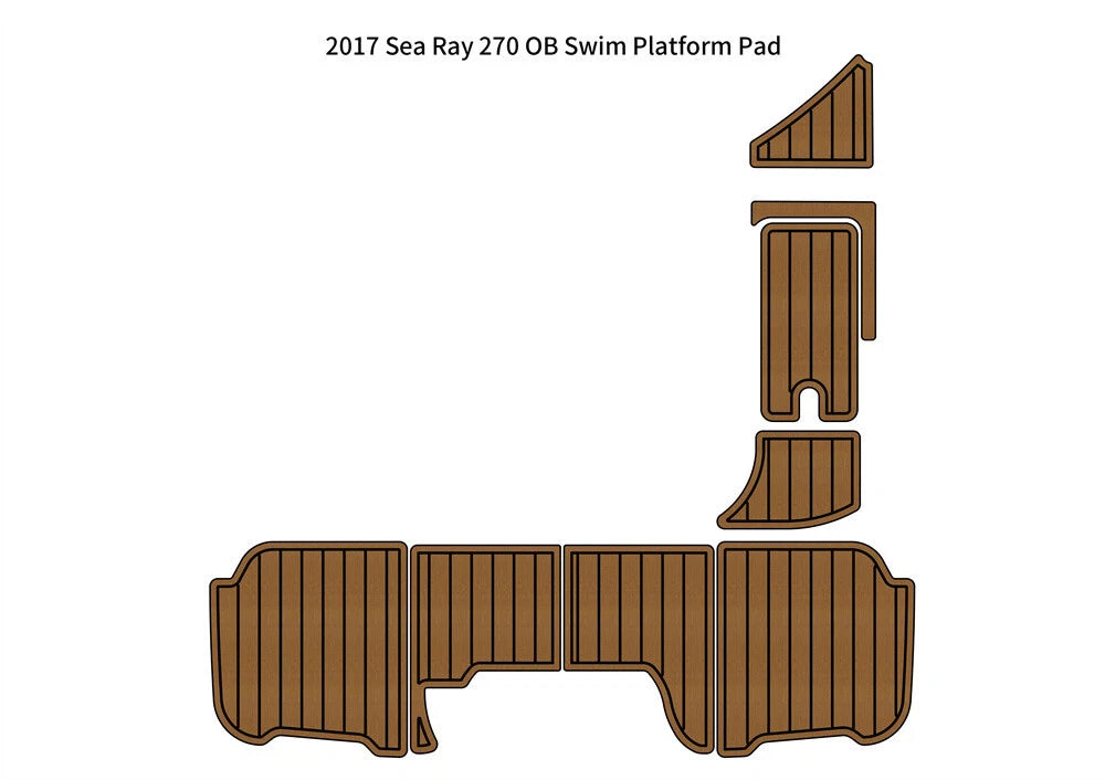 EVA Foam Faux Teak Deck Flooring Mat for Sea Ray 270 OB (2017)