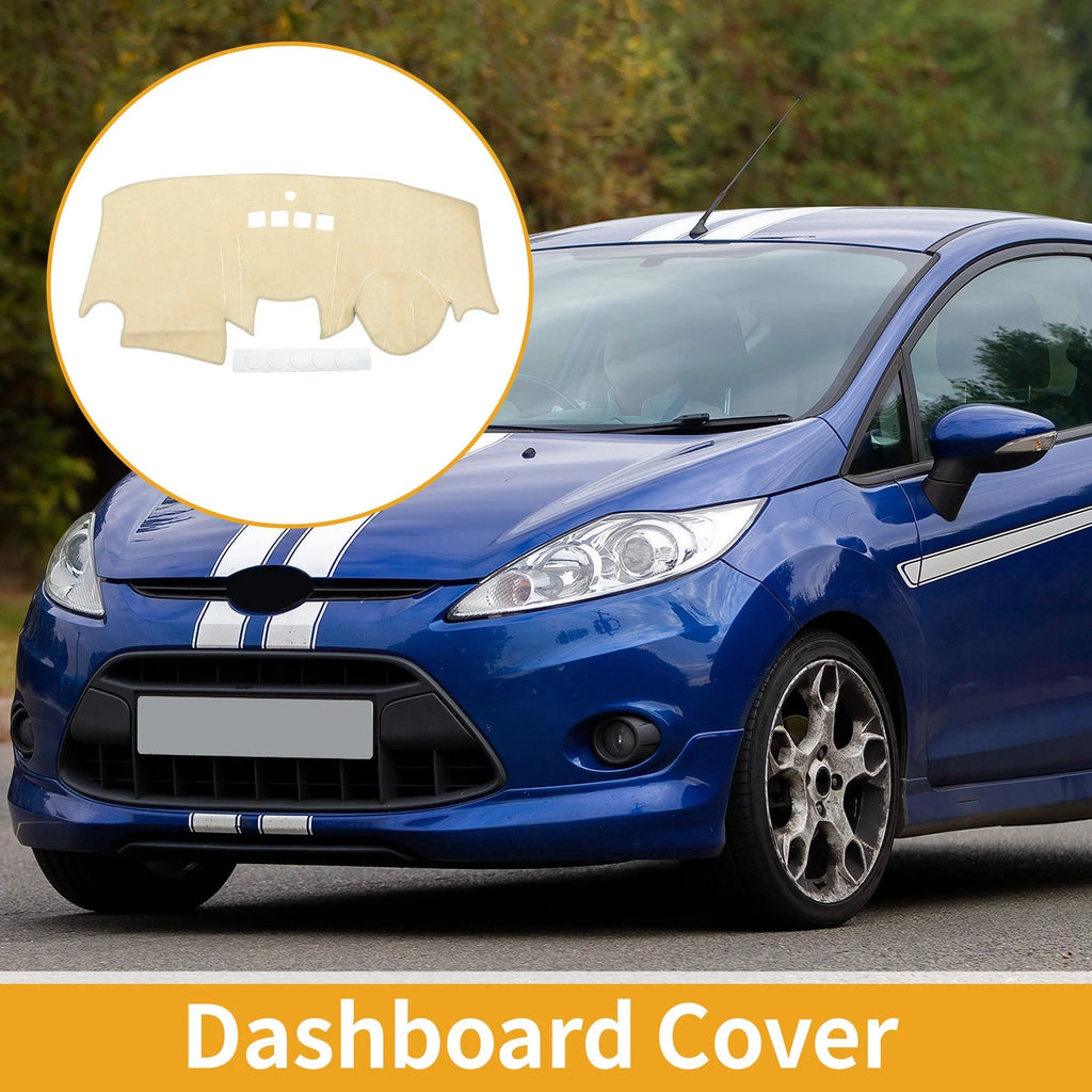 Dashboard Cover for Ford Fiesta MK7 (2009–2017) Dash Mat Carpet Beige