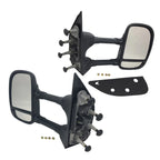 Pair Manual Towing Telescopic Side View Mirror FO1320238 for Ford E Series (2003–2016)