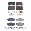 PowerStop 2X Front Rear Carbon Fiber Ceramic Brake Pads Kit for Mustang (2011–2014)