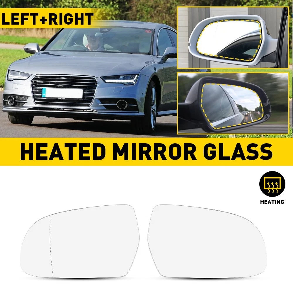 Heated Mirror Glass for Audi A5 (2008–2017) Left Right Driver Passenger Side