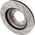 Disc Brake & Pad Kit for Tacoma (2005–2015) Front Cross-Drilled Ceramic