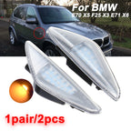 Clear LED Fender Side Marker Light for BMW X3 F25 X5 E70 X6 E71 E72