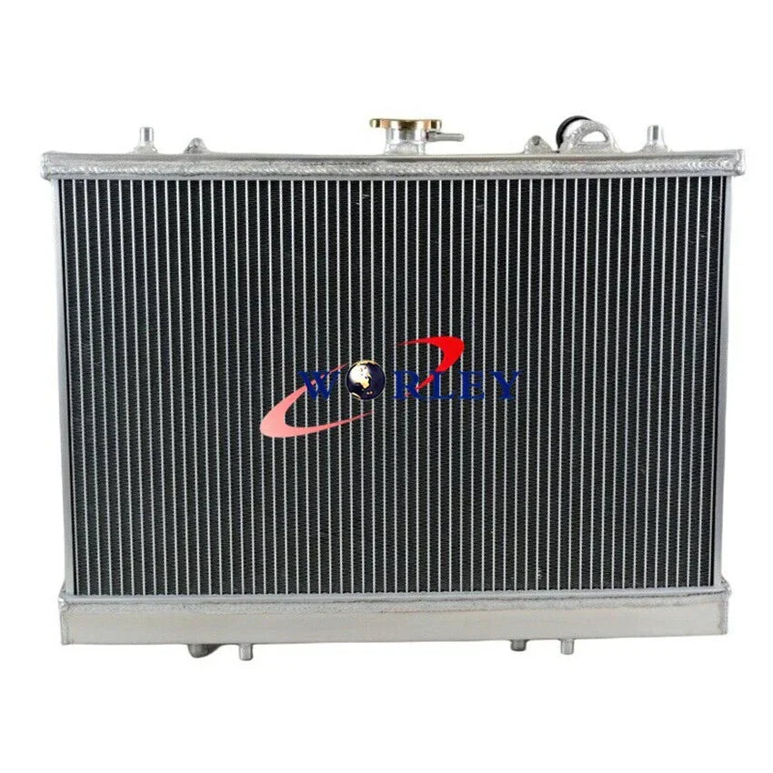 2 Rows Aluminum Radiator + Fan for Mitsubishi Triton 1996-2006