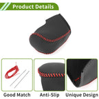 Gear Shift Knob Cover for Nissan Altima (2013–2018) Black Red Faux Leather