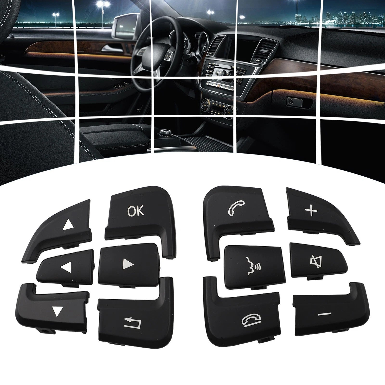 Steering Wheel Switch Cover Set for Mercedes A B Class