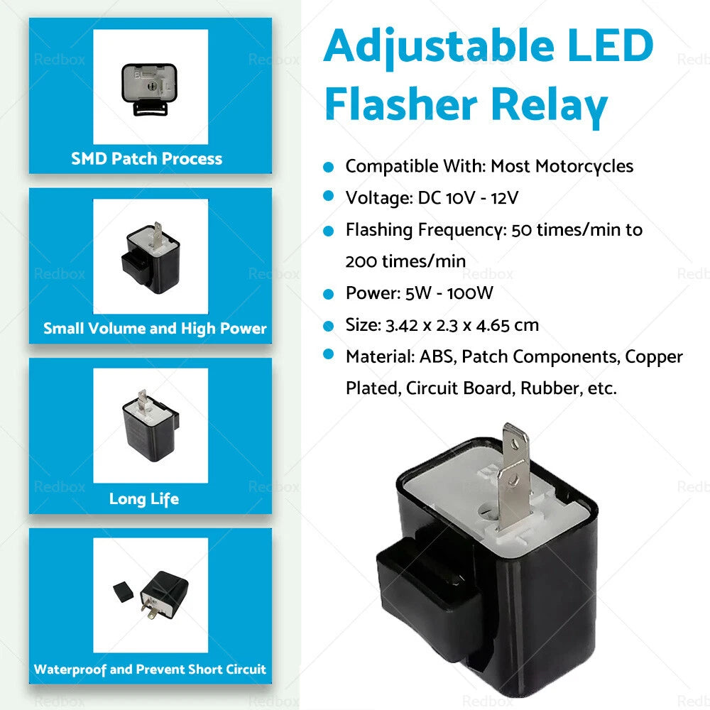 2X LED Blinker Relay for Motorcycle (12V)