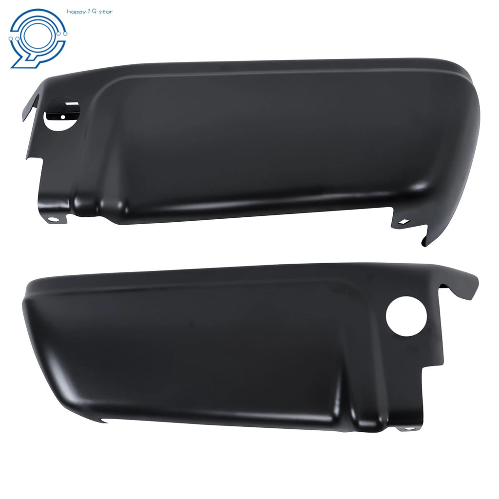 Set of 2 Black Rear Step Bumpers for Ford F250 F350 (2008–2016)