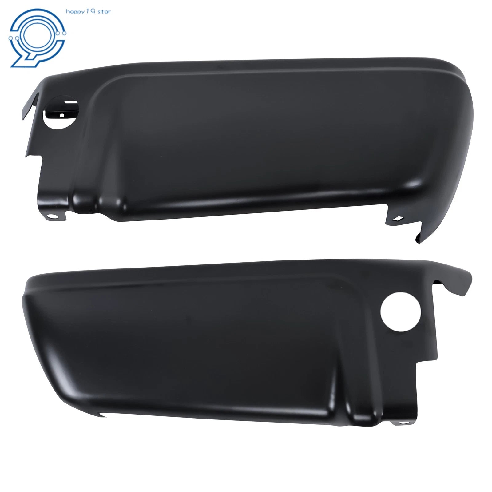 Set of 2 Black Rear Step Bumpers for Ford F250 F350 (2008–2016)