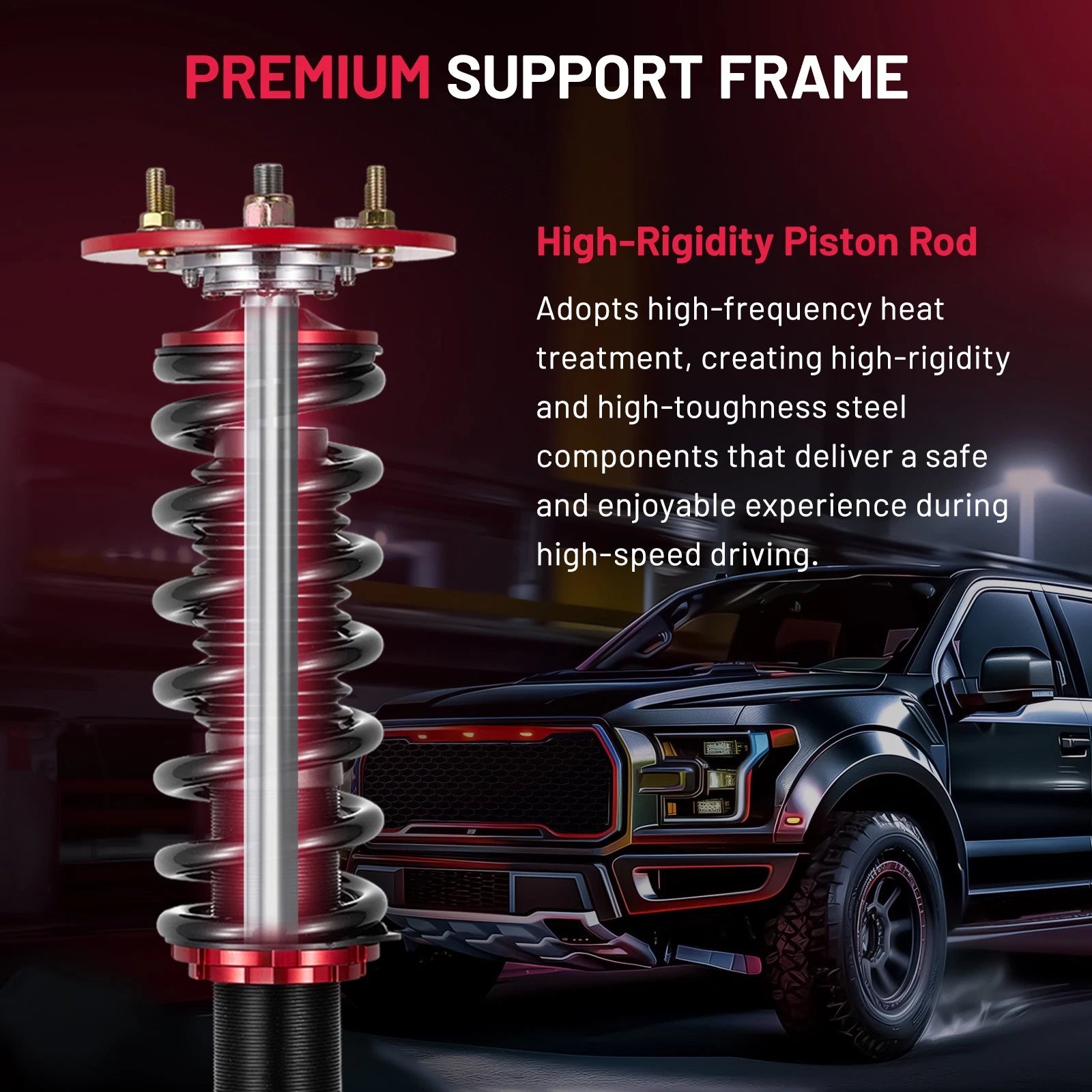 Coilovers Suspension Set for Ford Mustang (2005–2014) Adj. Height Struts Shocks