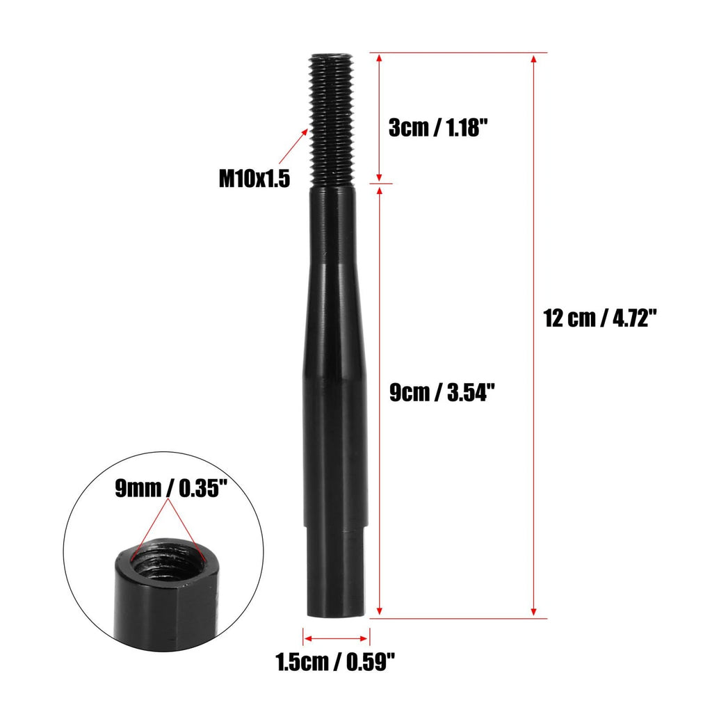 Gear Shift Knob Extender for Honda Civic Fit (M10X1.5) Black