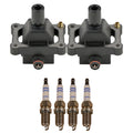 2X Ignition Coil & Double Iridium Spark Plug Kit for Mercedes SLK230 (2000)