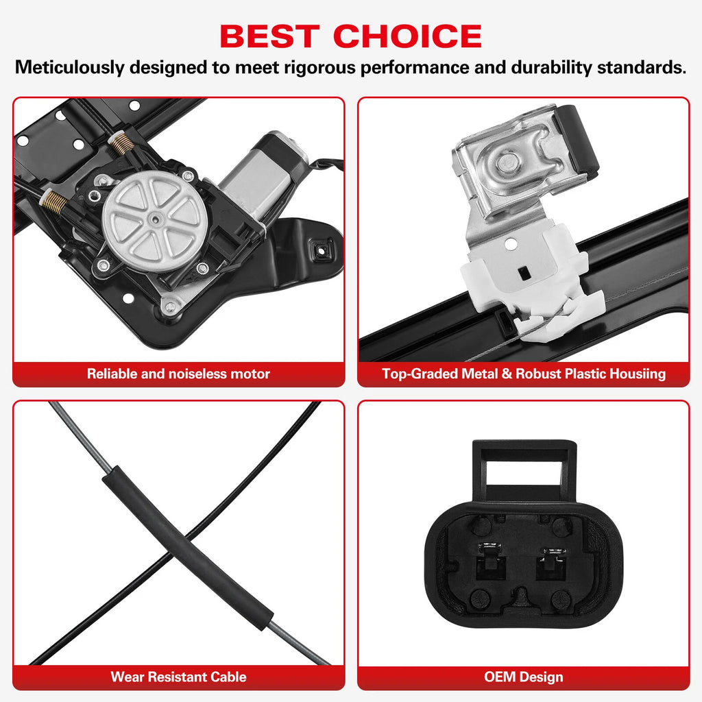 Power Window Regulator w/ Motor for Chevy Avalanche (2002–2006)