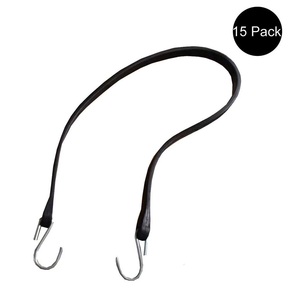 Set of 15 Bungee S Hook Straps for Trucks Campers Tractors Flatbeds