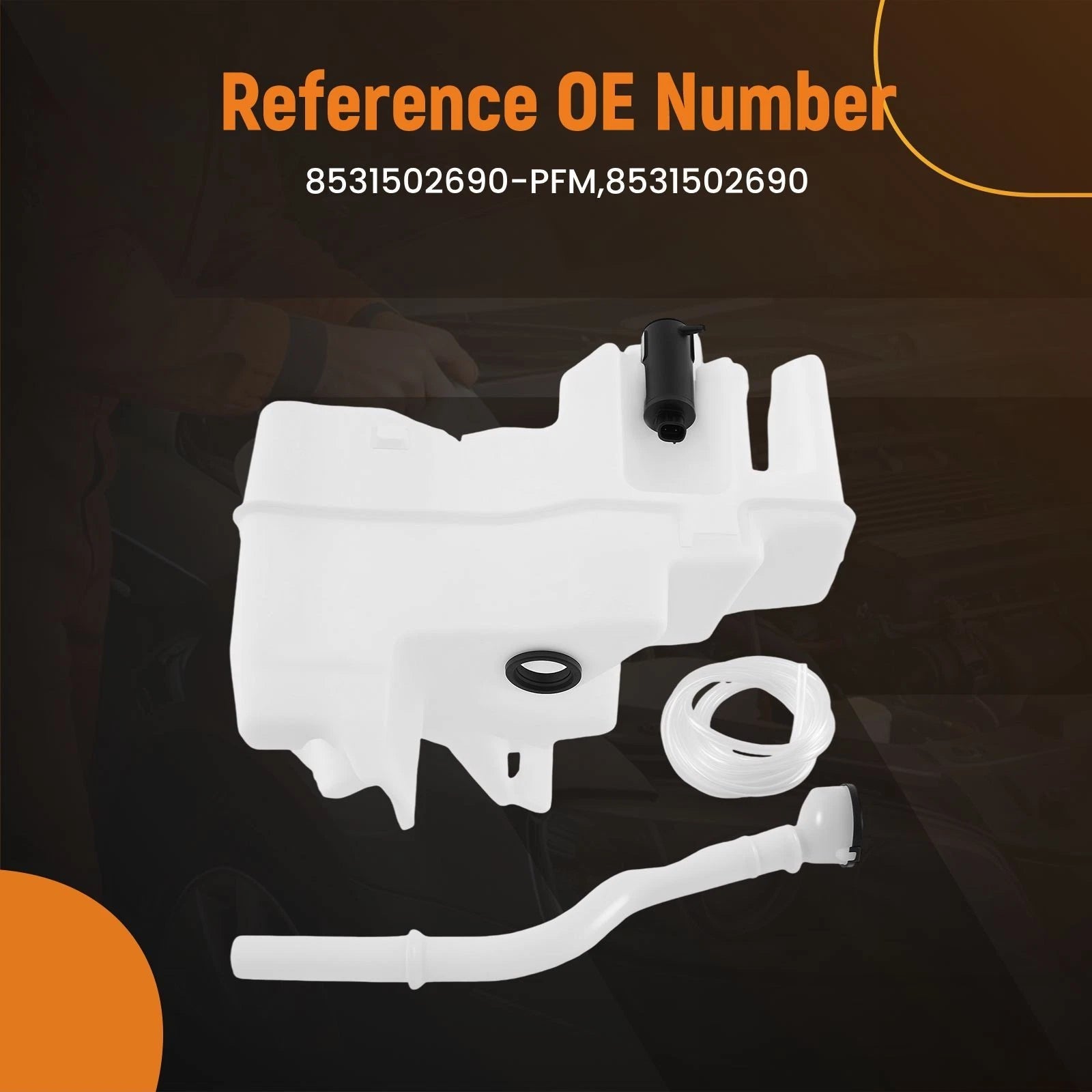 Front Windshield Fluid Reservoir for Toyota Corolla Sedan (2020–2022) 8531502690