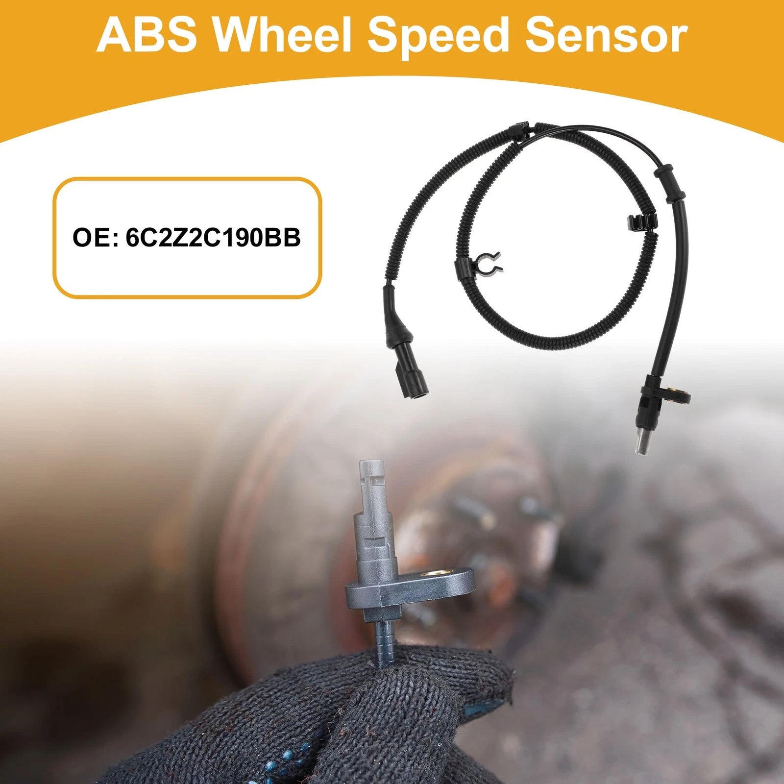 ABS Wheel Speed Sensor No.6C2Z2C190BB for Ford E-250 (2006–2007) Rear Right