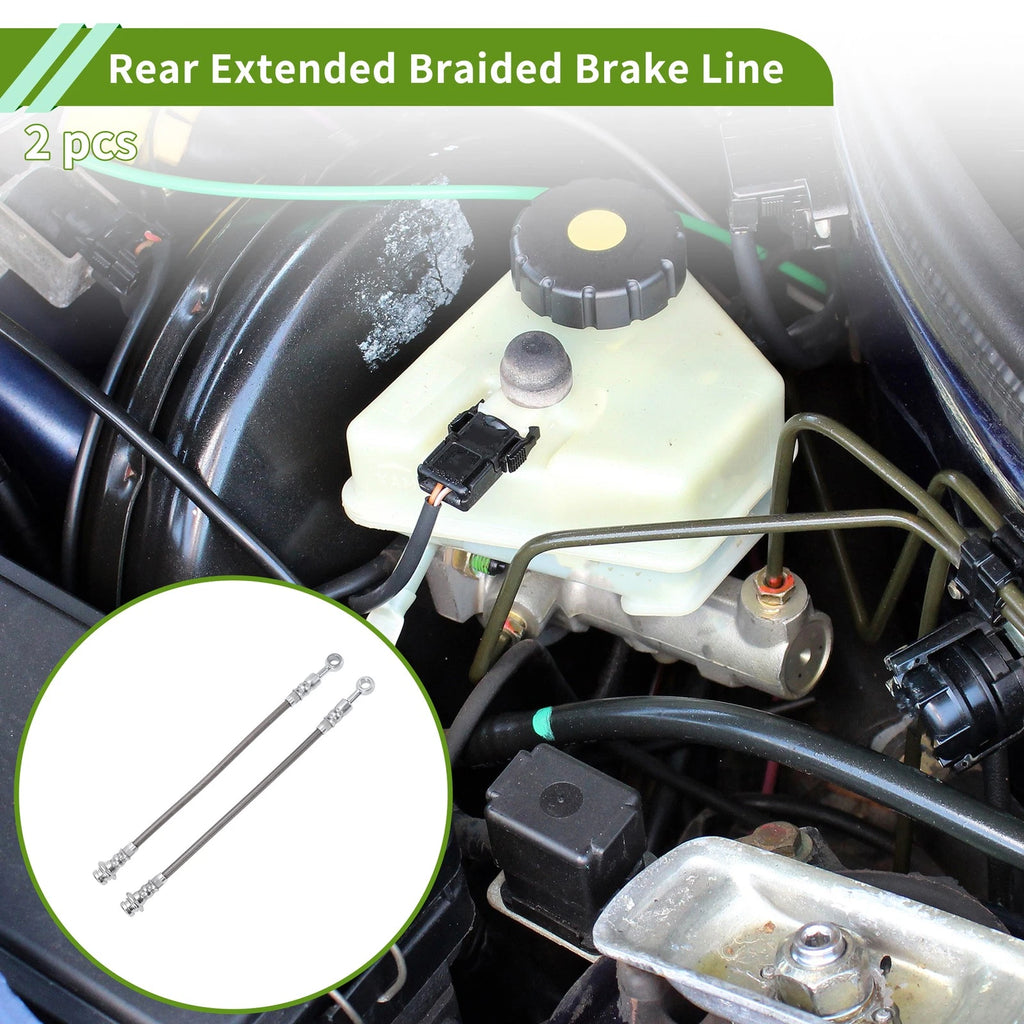 2pcs Rear Extended Brake Line Hose Kit for Nissan Patrol GQ Y60 (1988–1997)