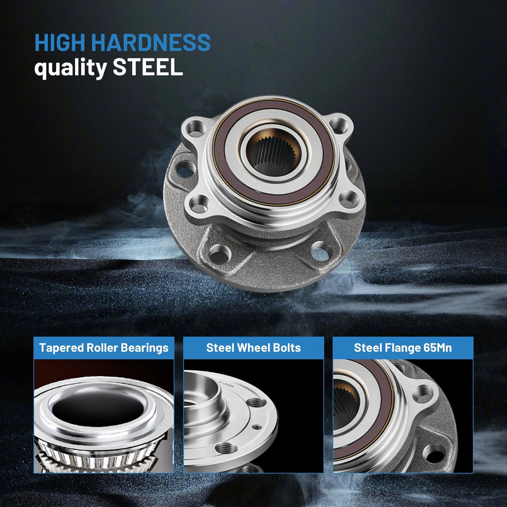 Front Wheel Bearing Hubs for Audi TT, A3 Quattro & VW Passat (2000-2014)