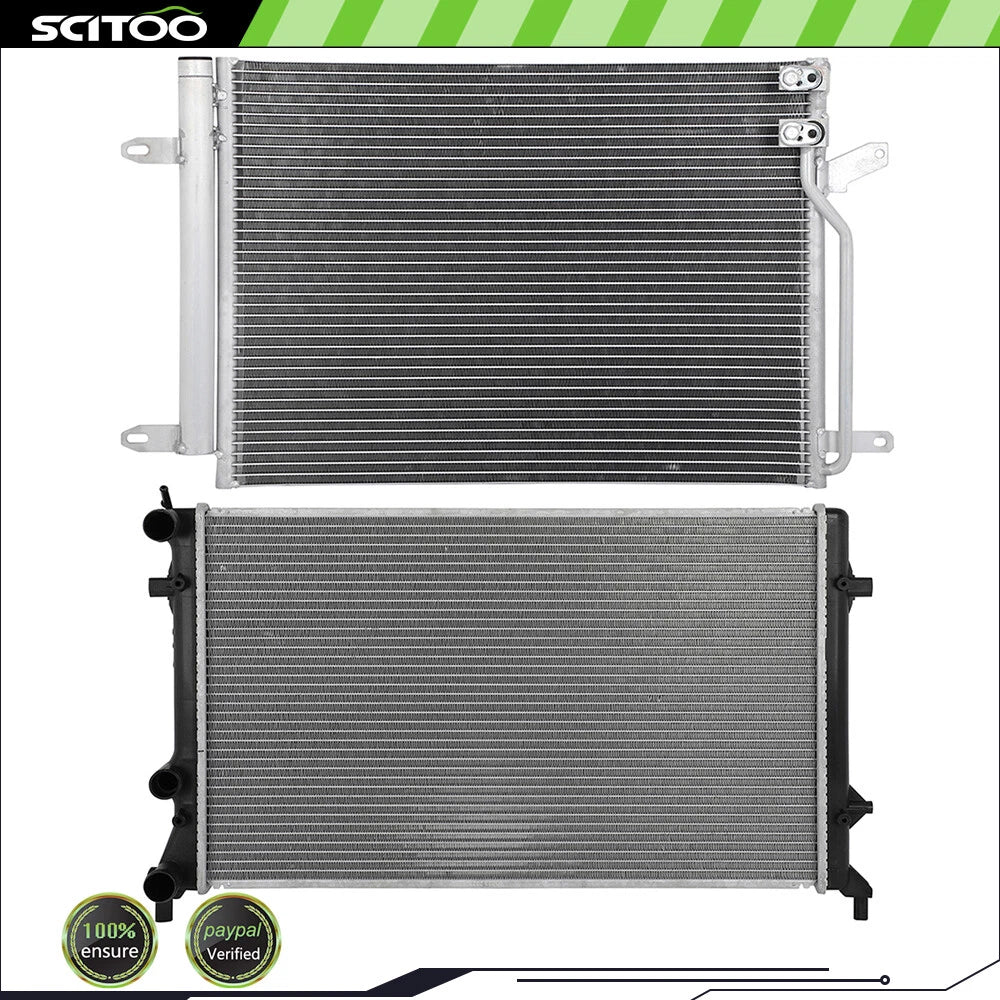 Radiator and A/C Condenser Kit for Volkswagen Jetta (2011–2015)