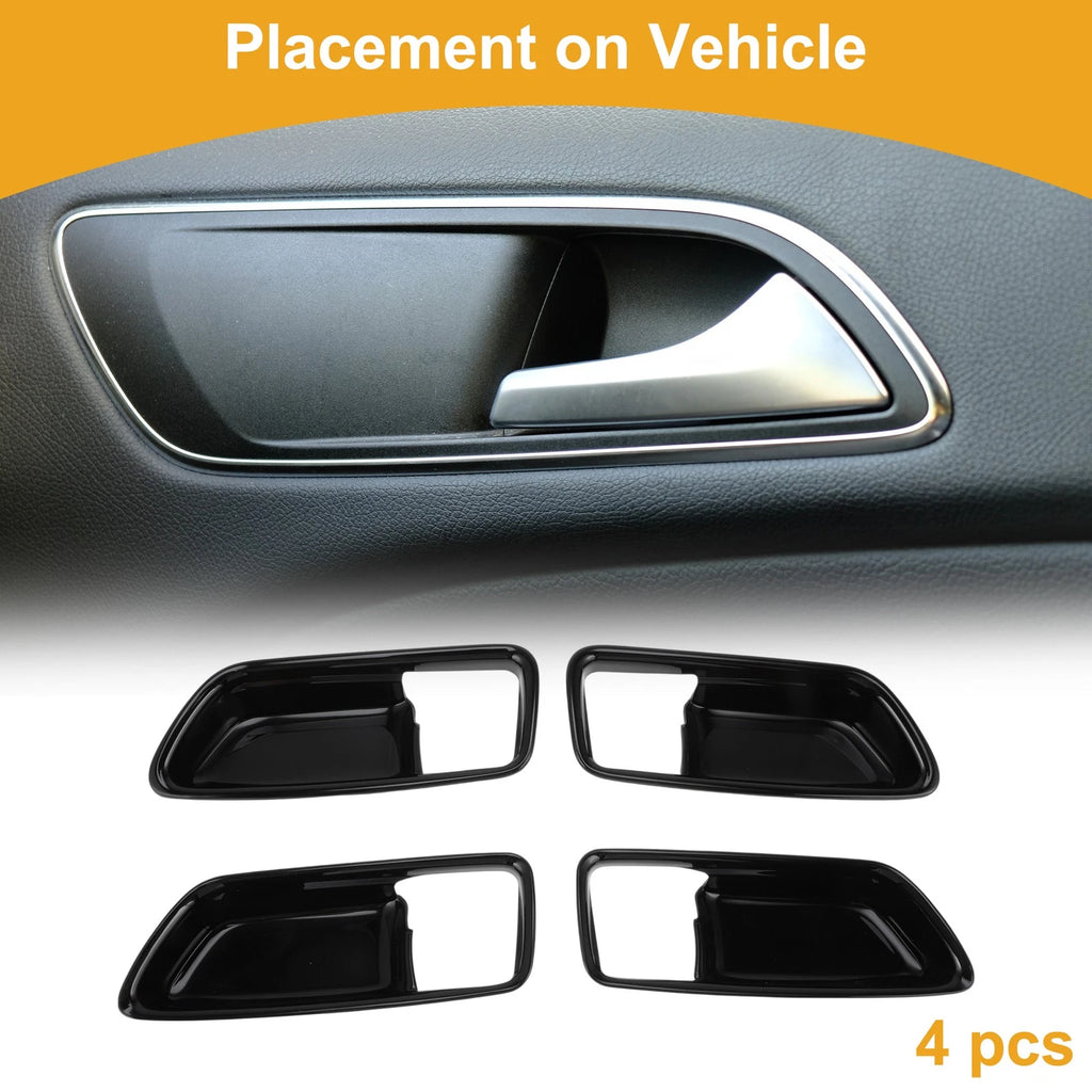 Interior Door Handle Bowl Cover Trim for Toyota Corolla (2019–2025) Gloss Black