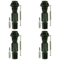 Set of 4 NGK Iridium IX Spark Plugs & Coil Boots for Mazda 3 6 CX-7 (2004–2023)