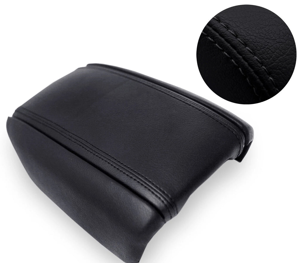 Center Console Lid Armrest Cover for Hyundai Azera (2006–2011) Black PVC Leather