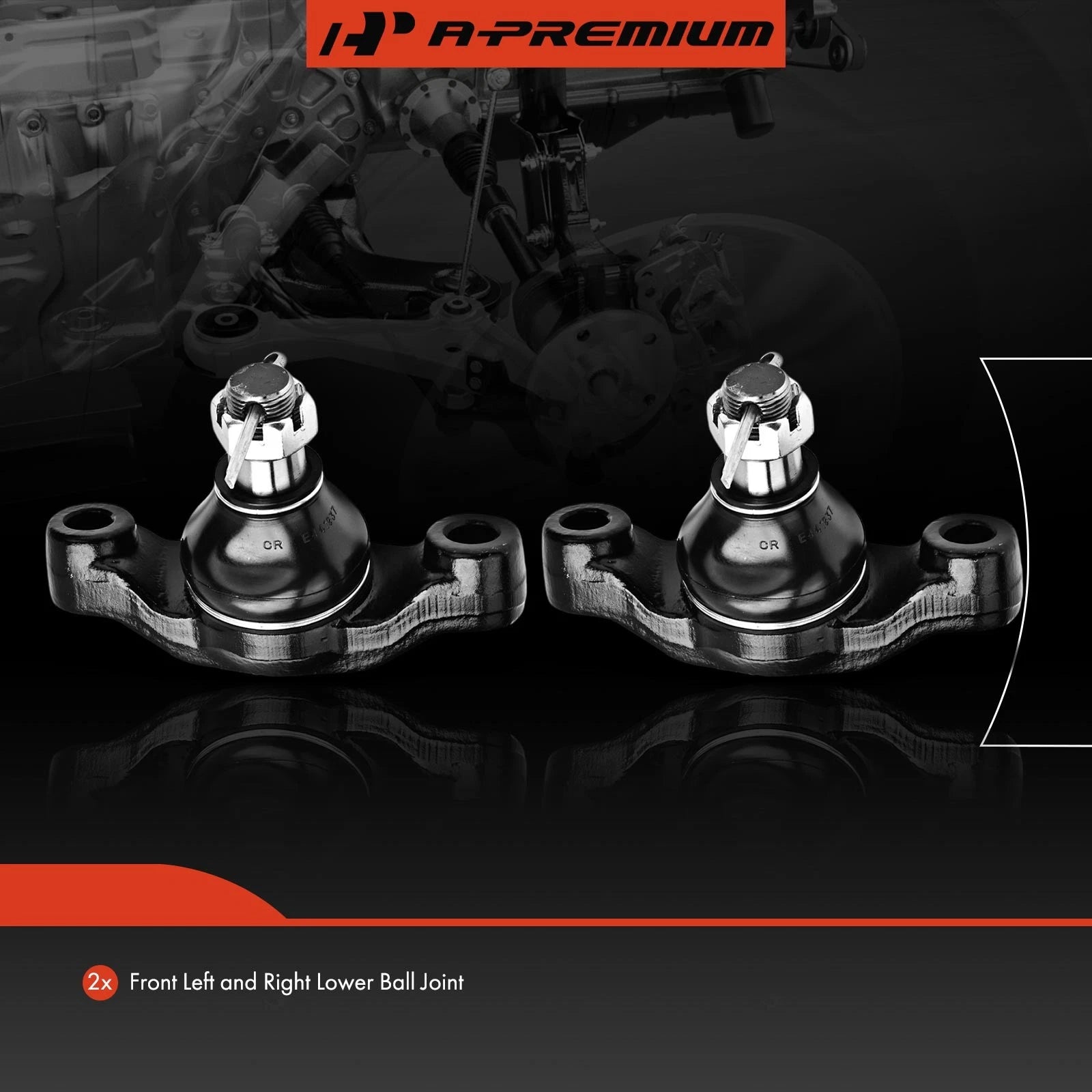 2X Front Lower Ball Joint for Kia Borrego (2009-2011)