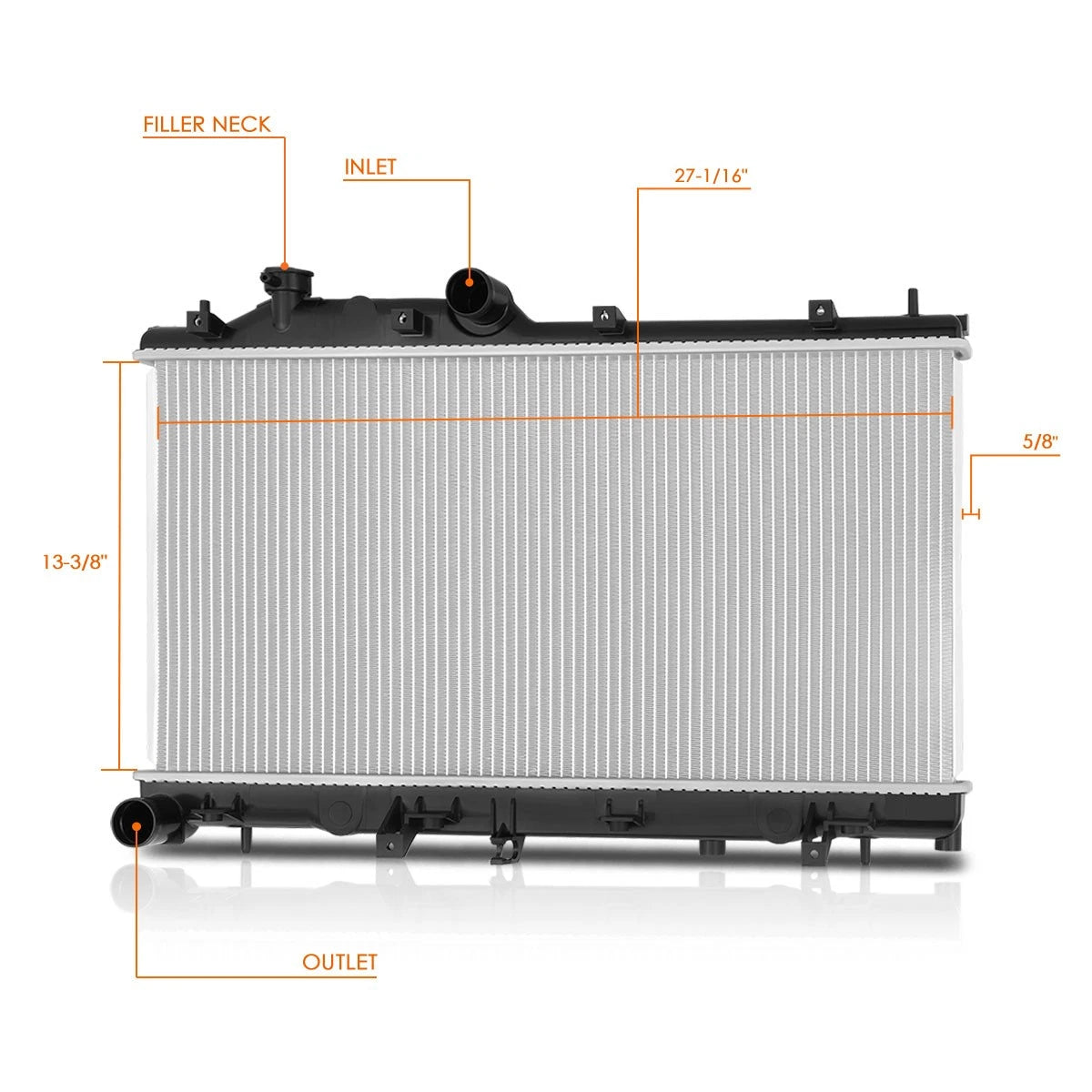 OE Aluminum Radiator DPI-13425 for Subaru Forester 2.5L (2014–2018)