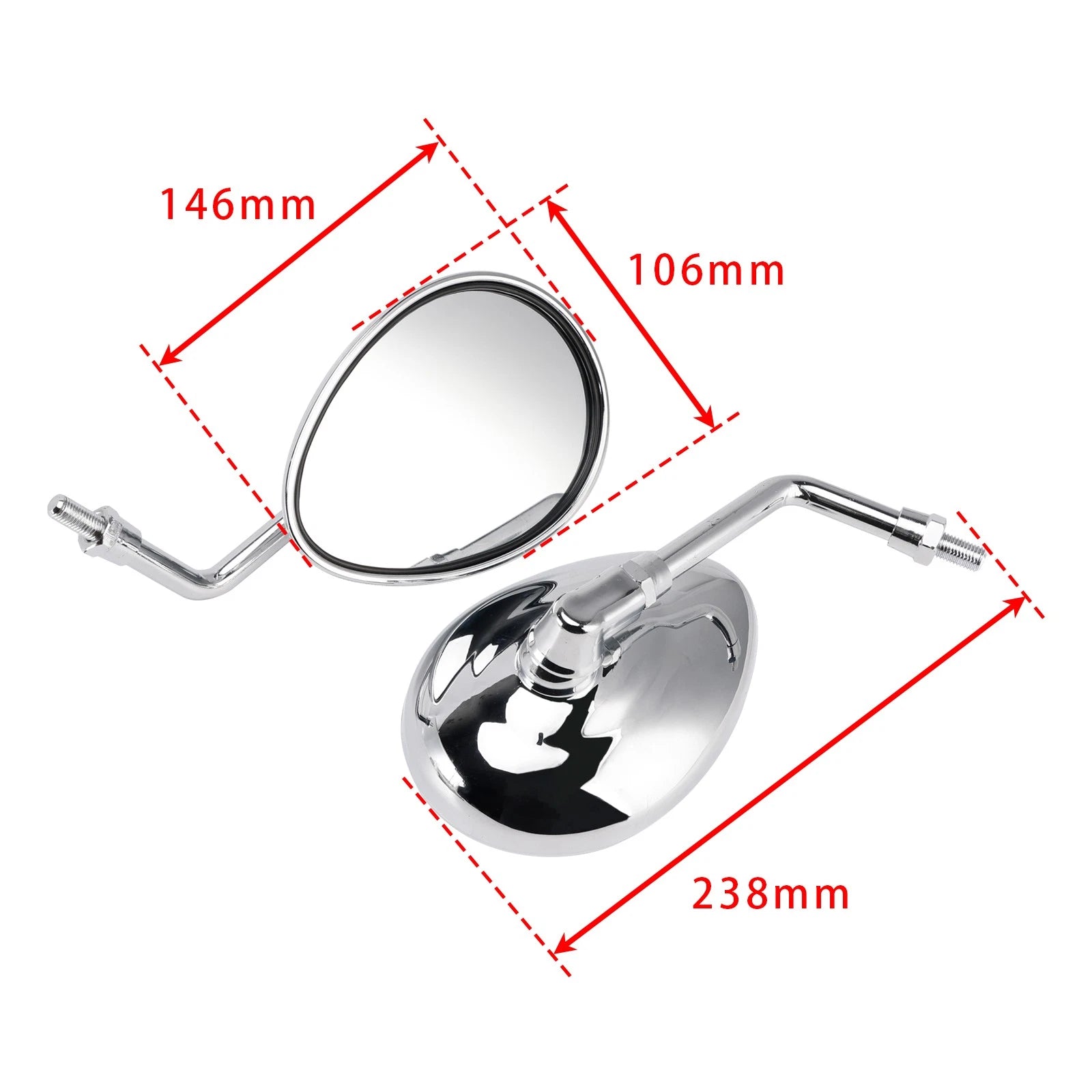 Rear View Mirror Set for Indian Scout Sixty Bobber Springfield Dark Horse (2016–2025)
