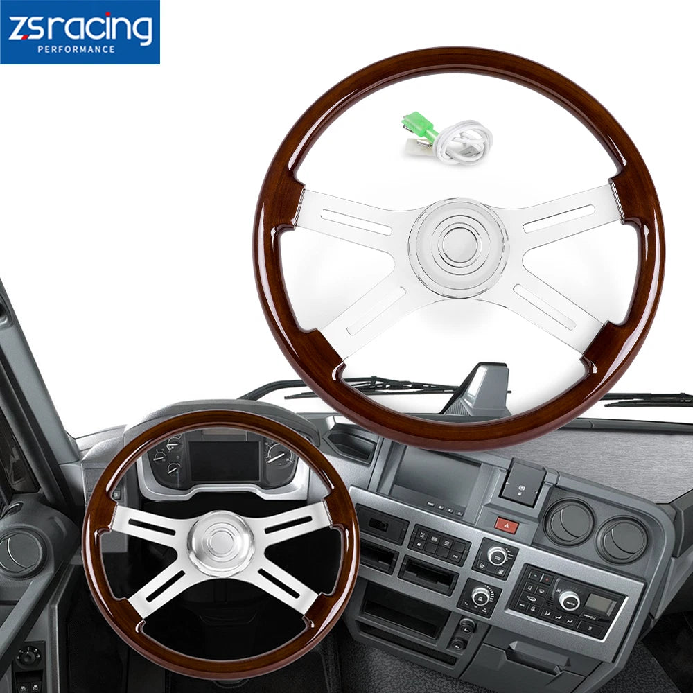 18" Wood Steering Wheel for Classic Trucks