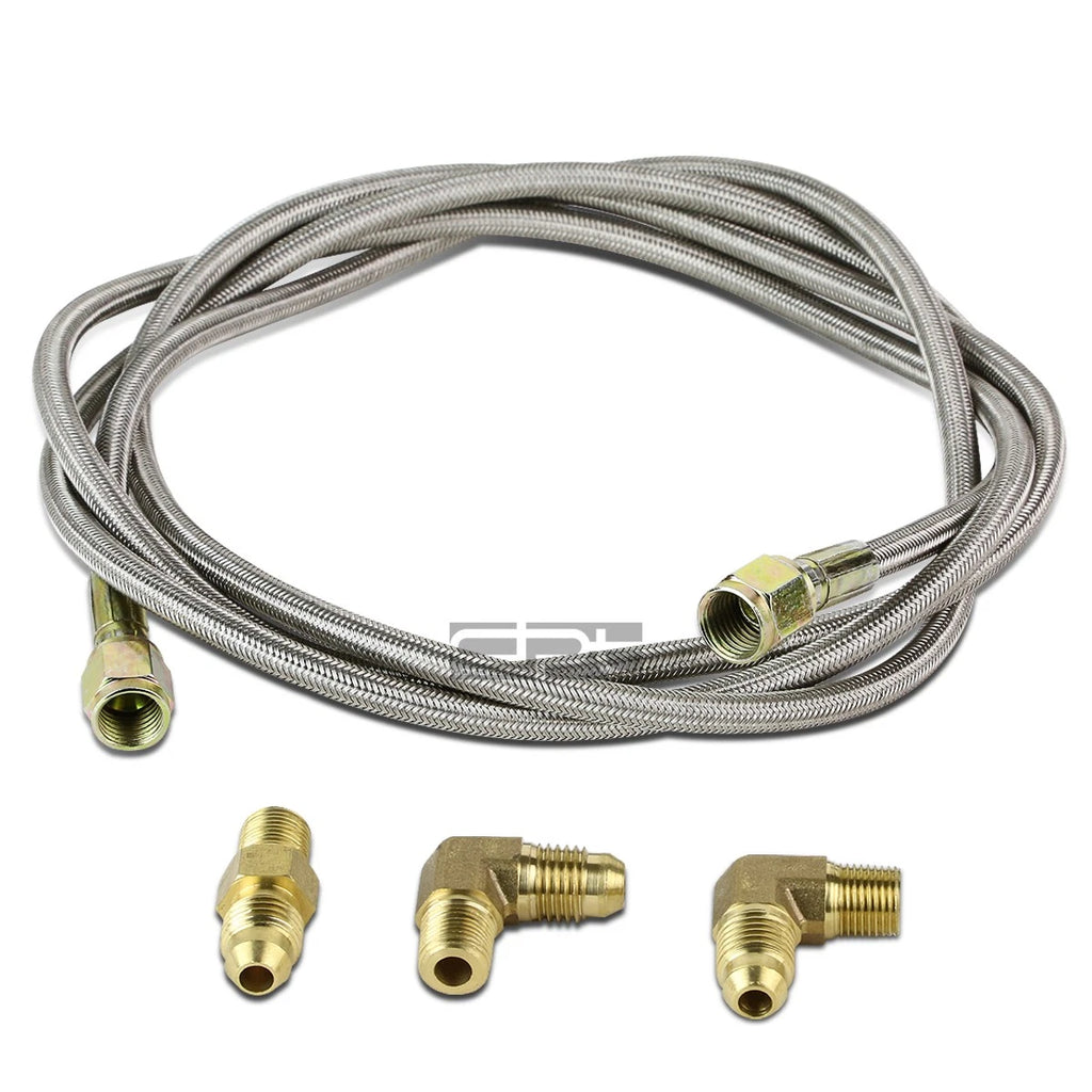77" Braided Oil Feed Line for Turbocharger T3/T4