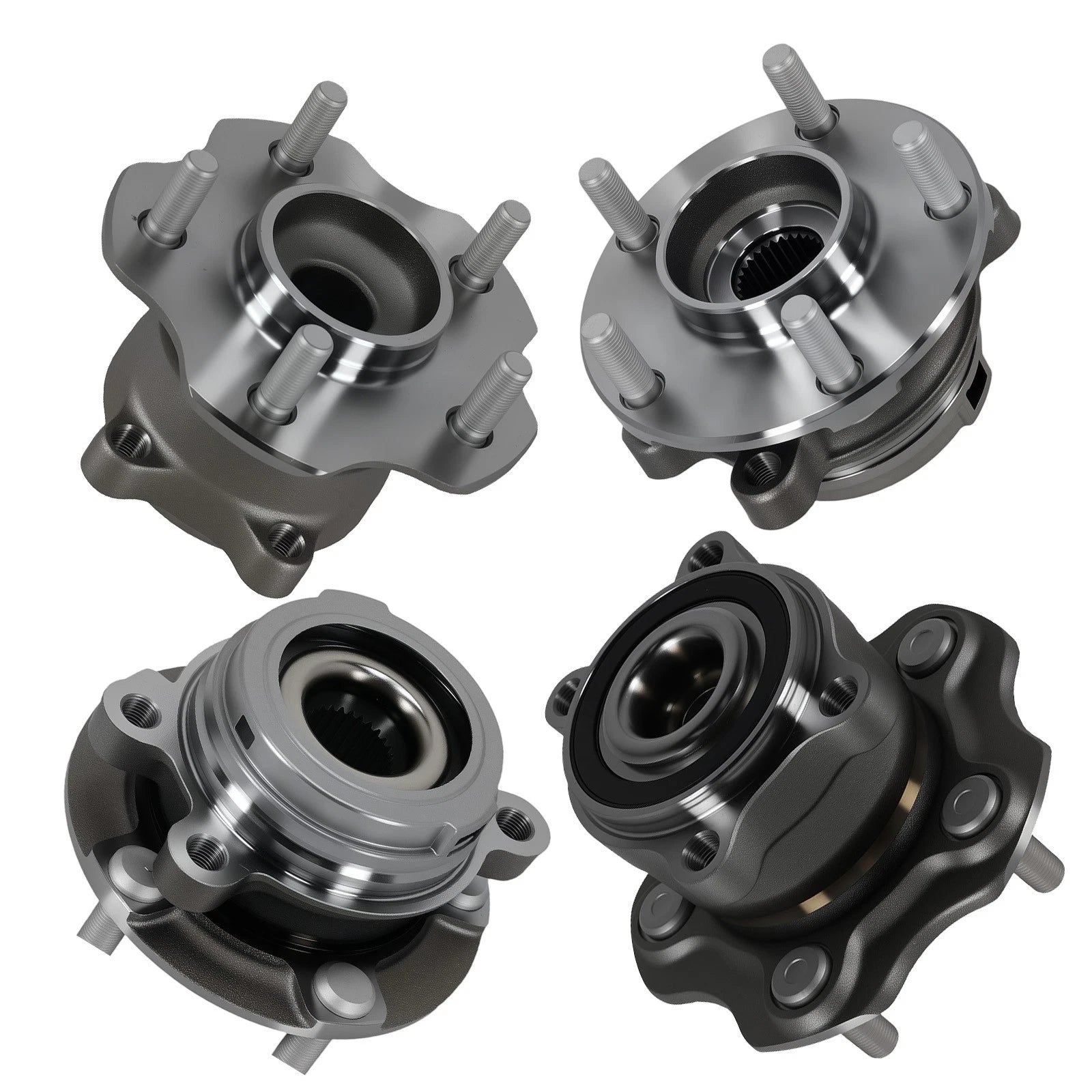 Set of 4 Wheel Hub Bearing Assembly for Nissan Altima (2007–2012) 2.5L