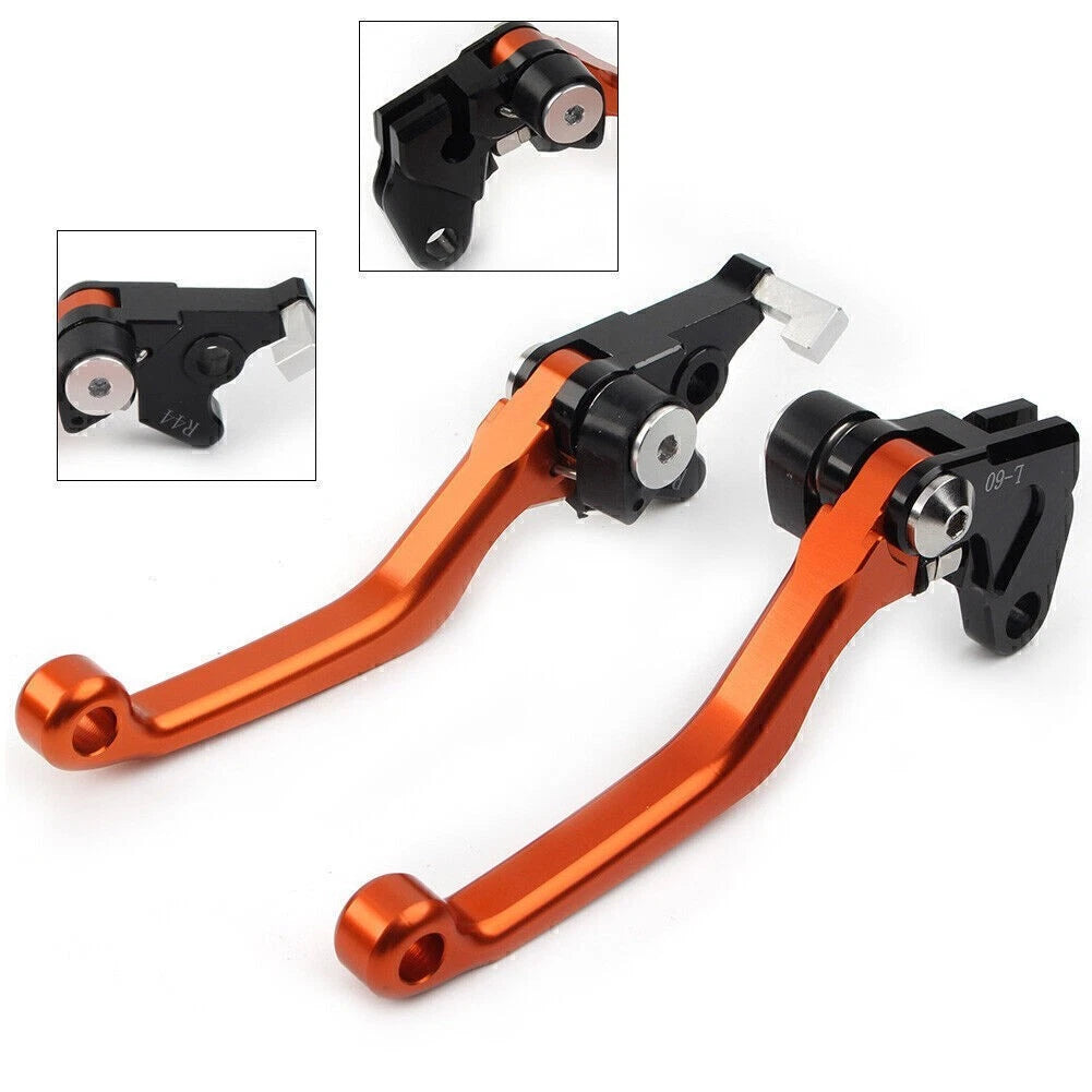CNC Pivot Clutch Brake Levers for Kawasaki KLX250 D-TRACKER (1993–1997) Orange